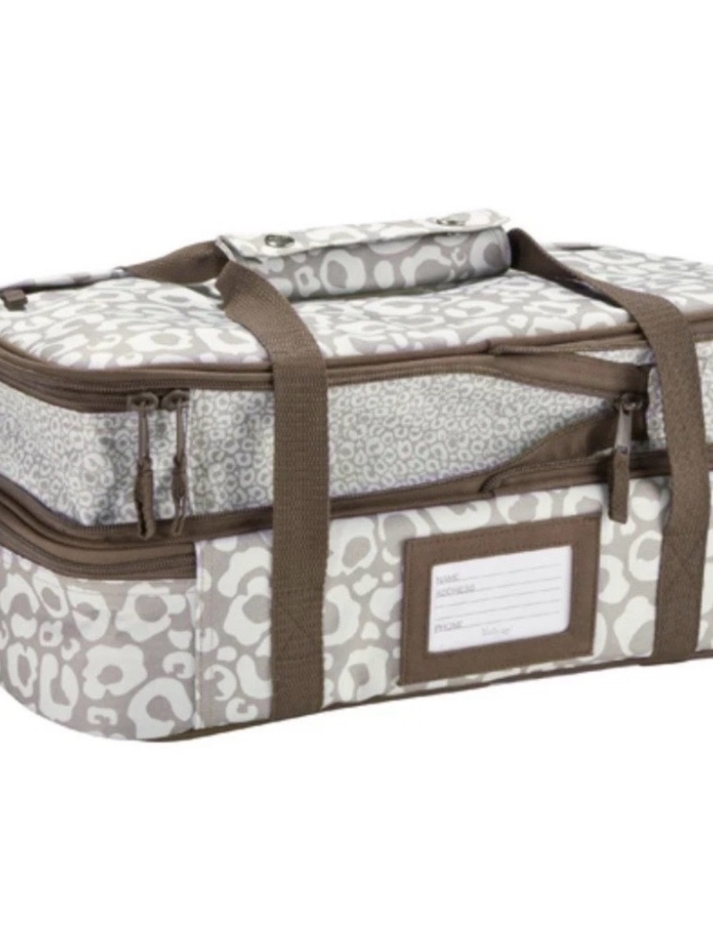 Thirty-One Insulated Expandable Thermal Casserole Carrier Leopard Print Travel